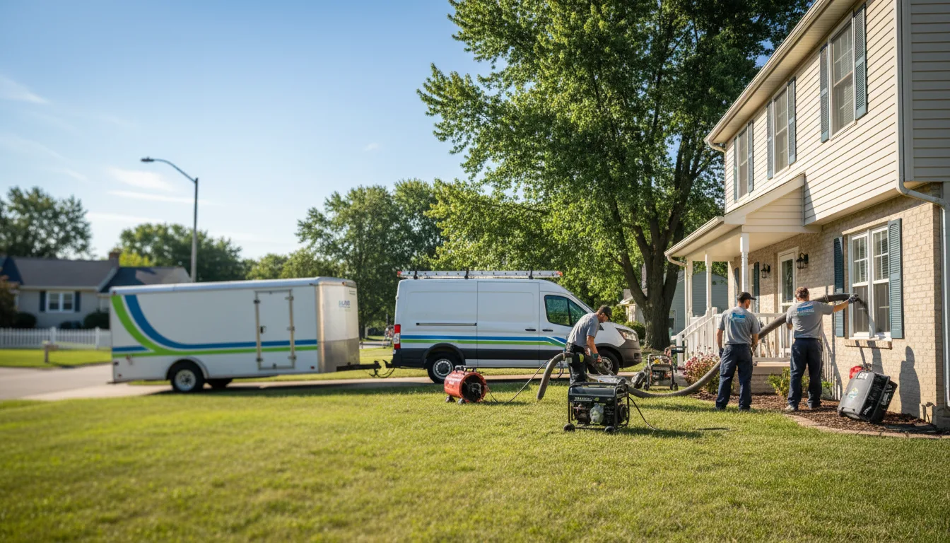 Flooded Basement Restoration And Cleanup With Repair in Green Camp, OH near me